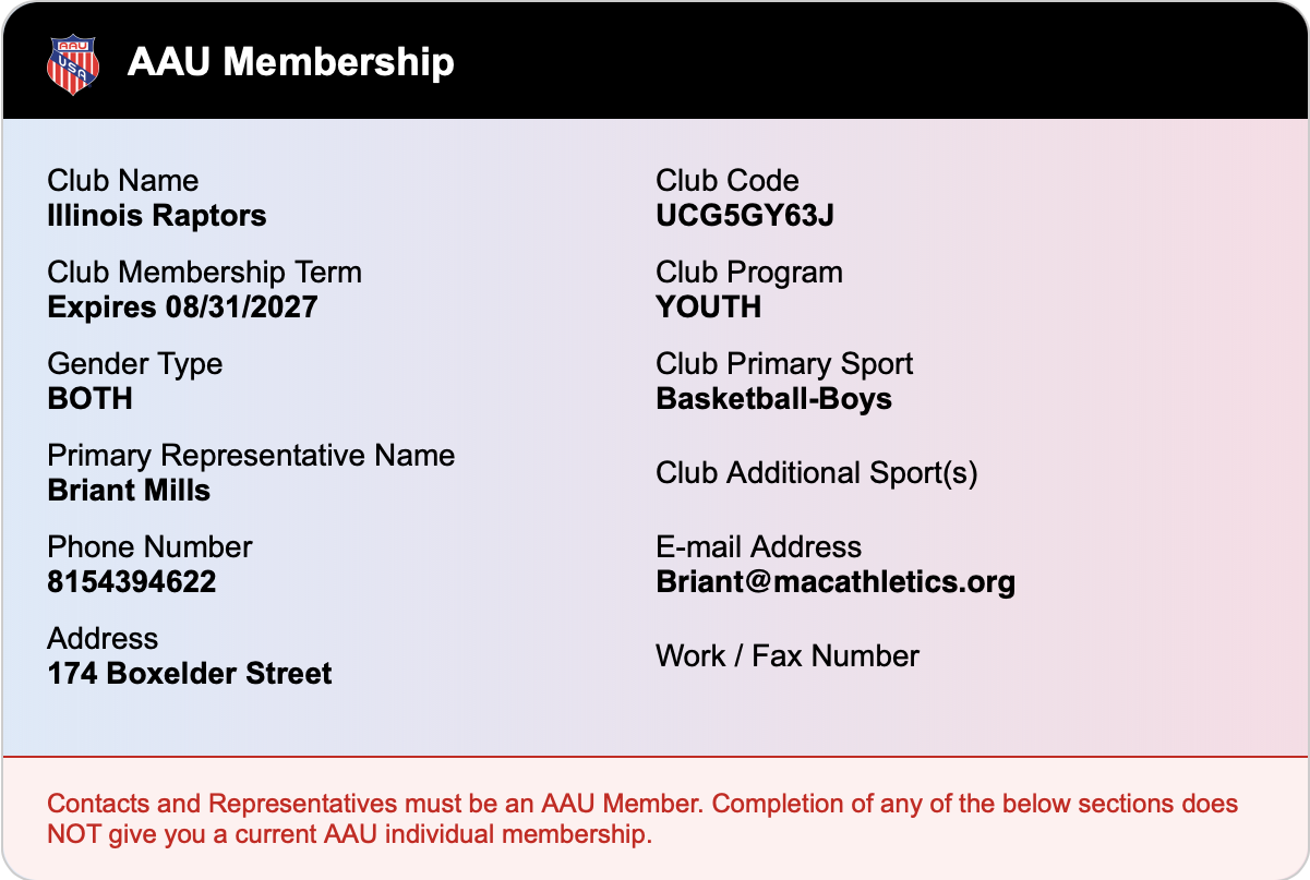AAU Membership